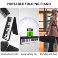 thumbnail image 3 of Teclado Eléctrico Kmise Blanco 88 Teclas Semi-Ponderado Plegable con Bluetooth MIDI y Bolsa de Trans, 3 of 8
