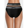 thumbnail image 3 of Attraco Women Sexy Bikini Briefs Solid Bottom Hollow Mesh Bikini Tankini Panties, 3 of 6