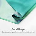 thumbnail image 4 of Green Marble Shower Curtain Set, Teal Ombre Fabric Shower Curtain for Bathroom Decor, Modern Abstract Standard Shower Curtain, Luxury Washable Wave Shower Curtain, Turquoise, 72 x 72, 4 of 6