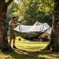 thumbnail image 4 of 102.3x55 Inch Camping Hammock with Mosquito Net and Tree Straps Carabiners,Portable Camping Hammock with Net and Heavy Duty Straps,Foldable Outdoor Hanging Bed for Camping Backpacking Travel Hiking, 4 of 5