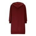 thumbnail image 4 of Arlun Women's Full Zipper Hoodies Loose Comfy Long Sweatshirts Casual Long Sleeve Solid Color Fall Winter Hooded Jackets Coat with Pockets RD1 S, 4 of 5