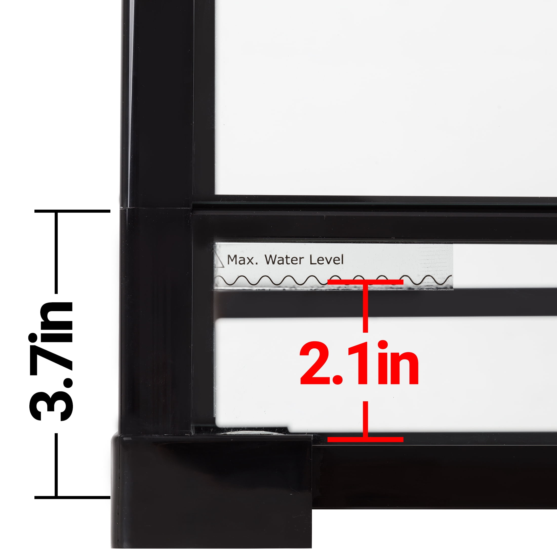 GUZZLO Full Glass 24 Gallon Reptile Tank, Front Opening Reptile Terrarium 24" x 17.7"x 12.6", Black