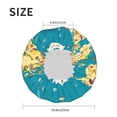 thumbnail image 6 of Balery World Map With Landmarks Shower Caps, Double Layer Waterproof Shower Cap, Double Layers Reusable Shower Cap With Soft Comfortable For Long Thick Hair Soft Bath Shower Hair Caps, 6 of 9