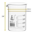 thumbnail image 2 of 50ml Graduated Beaker with Spout - Eisco Labs Premium Borosilicate glass, 2 of 4