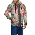 thumbnail image 2 of Honeii Vintage Typewriter Floral Print Hoodies for Men, Pullover & Full Zip, Breathable Zip up Hoodie, Sweatshirt-Large, 2 of 5