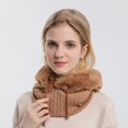 thumbnail image 3 of Gorro de invierno para mujer con capucha, pelusa para la cara, para mantener el calor, estilo grueso, bufanda para el cuello, gorro con capucha, gorro de punto, calentador de cuello de Cachemira Sincero Hogar, 3 of 6