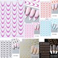 thumbnail image 2 of Dopamine Smile Line Nail Stickers Self-Adhesive Nail Tips For DIY O3J2, 2 of 7