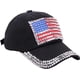 thumbnail image 3 of USA Bling Gorra de béisbol Sparkle Bandera Americana Sombrero para Hombres Mujeres Hip Hop Gorras Negro oso de fresa Electrónica, 3 of 5