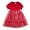 Red, variant on Girls Spring Dress Short Sleeve Flowers Printses Mesh Clothes Birthday Dress For Girls Size 3-4T