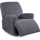 thumbnail image 1 of Nvzi Funda de sofá elástica de jacquard, funda de sofá de forro polar, funda de sillón reclinable para sala de estar, fácil de instalar, lavable, protector de sofá para 1 asiento (gris oscuro), 1 of 4