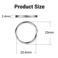 thumbnail image 2 of Gogcaro 100 Pcs 25mm Key Ring Keychain Metal Silver Round Split Key Chains Rings Connectors for Home Car Dog Tag Office Ornaments Keys Attachment, 2 of 7
