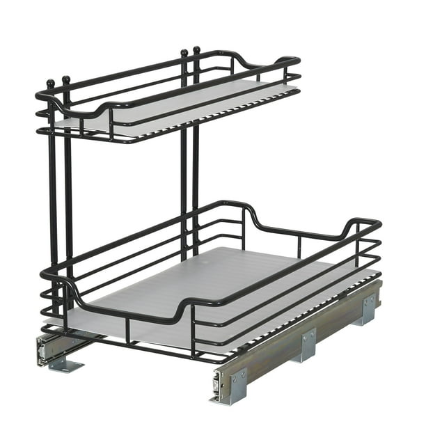 Household Essentials 2 Tier Sliding Organizer, Easy Glide