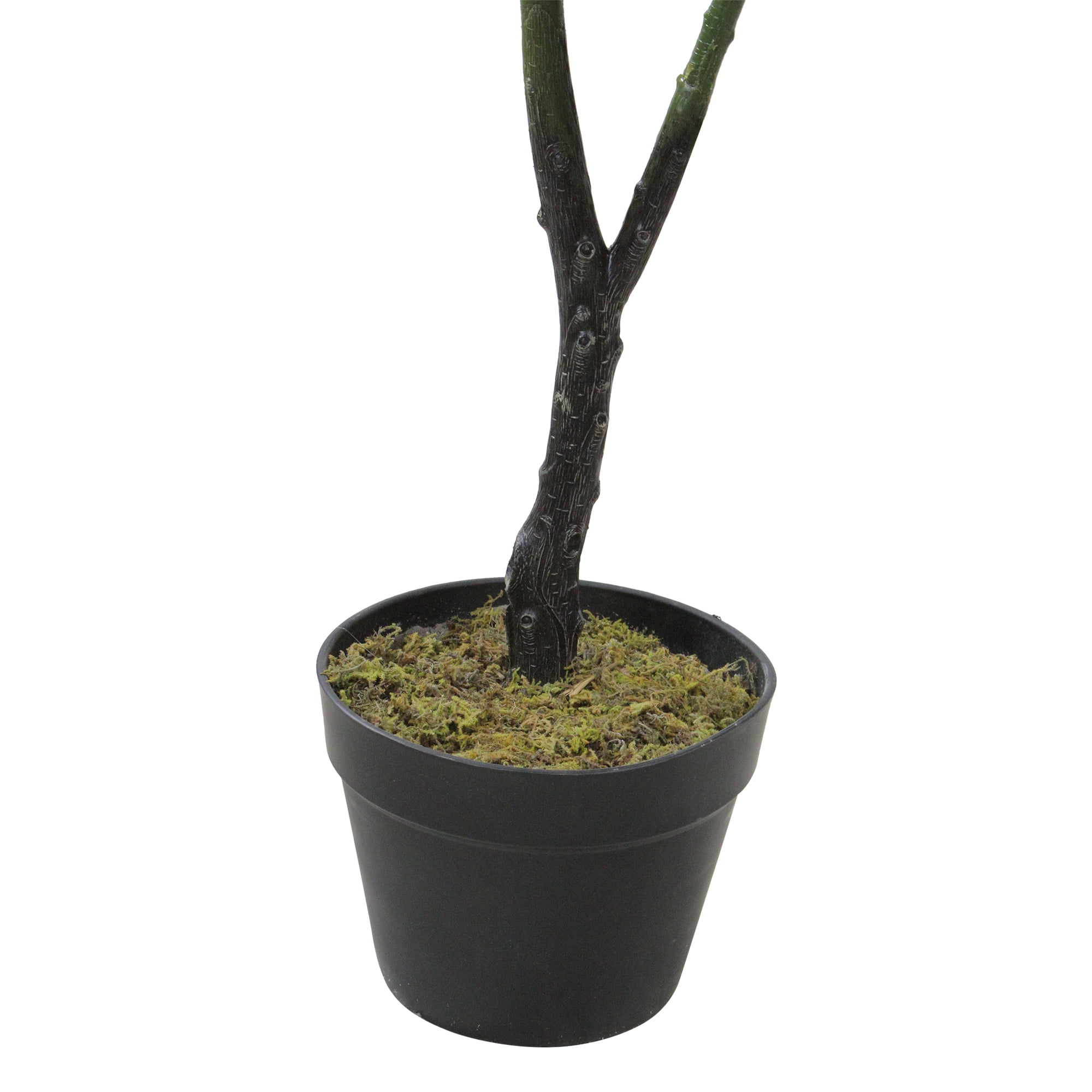 Northlight 49" Two Tone Green Wide Fiddle Leaf Artificial Potted Floor Plant
