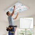 thumbnail image 4 of Ocean Turtle Magnetic Fluorescent Light Covers for Ceiling Lights 2x4Ft, Coral Vintage Blue Shell Coastal Conch Office Classroom Kitchen Drop Ceiling Light Covers Lighting Filters Shade Panel 3 Packs, 4 of 9