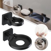 3-in-1 Charging Stand for Watch Phone Earbuds, Wall Mount ABS Organizer, Space Saving