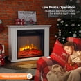 thumbnail image 5 of VINGLI 27'' Electric Fireplace with Mantel, Freestanding Heater with Remote, Timer, Realistic Flame & Adjustable Temperature for Home Bedroom Living Room Indoor, 1400W, 5 of 7