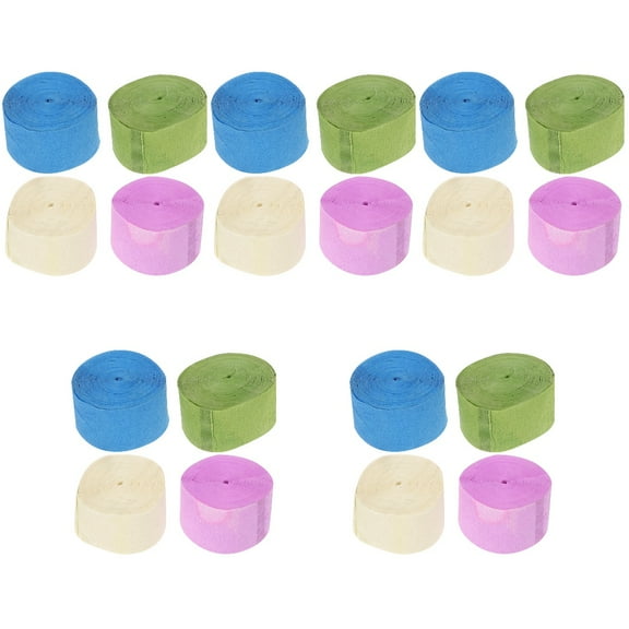 GOOHOCHY Party Decoration Crepe Paper Streamer Assorted Color 20 Rolls
