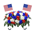 thumbnail image 7 of FHLFN717 Artificial Satin Saddle Flower Memorial Day Tombstone Decoration,Silk Flower Cemetery Decor 60cm Outdoor Grave Ornament, 7 of 7