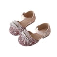 thumbnail image 6 of hengsof Spring Summer Sweet Comfortable Flat Leather Shoes for Girls Sparkling Crystal Dress Shoes Suitable for Weddings Parties, 6 of 9