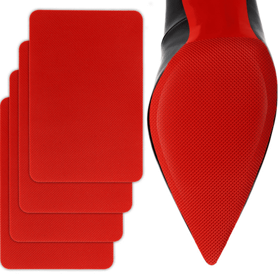 10 Pcs Red Sole Protectors, Self-Adhesive Shoe Bottom Protector for High Heels, Silicone Anti Slip Shoe Grips Sole Guard