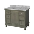 thumbnail image 5 of Bella 42" Bathroom Vanity with Weathered Gray Cabinet and Carrara Marble Top, 5 of 6