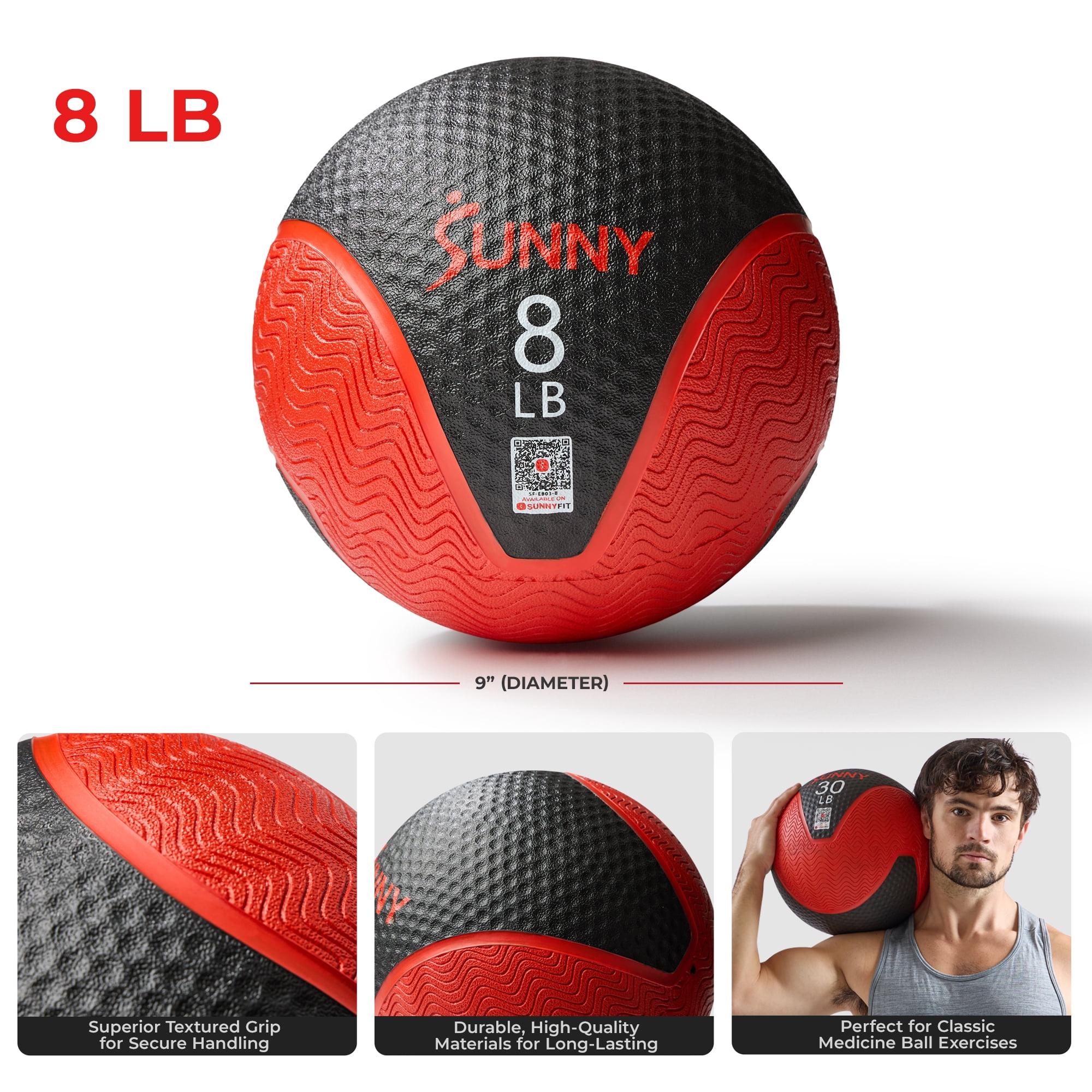 Sunny Health & Fitness Medicine Ball 8LBS - SF-EB03-8