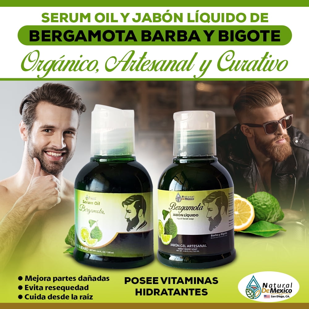 Jabón y Serum Oil para la Barba Organico, Artesanal y Curativo