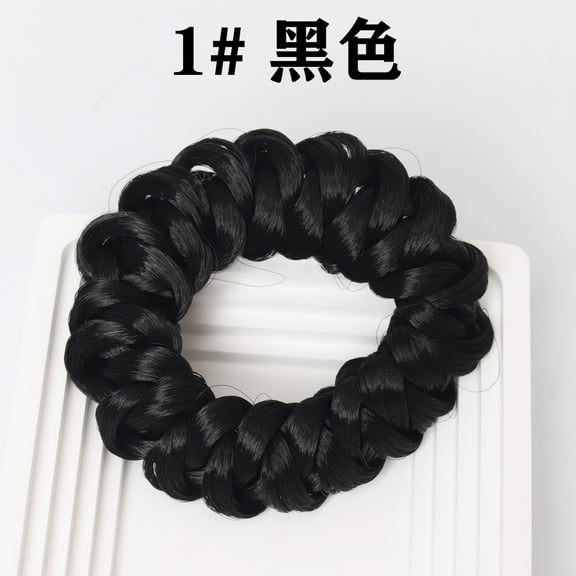 XmhyTop Wig-Friendly Hair Ties & Braided Elastic Ropes, 2-in-1 Ponytail Holders & Imitation Head Ropes, No Damage Design for Women’s Wigs & Natural Hair, Black