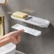 thumbnail image 1 of Xihbxyly Jabonera de Doble Compartimento, Soporte de Baño Abs, Fácil Instalación, Diseño Higiénico, Elegante Organizador Gris/Verde, Ideal para Baño y Cocina, Una Alternativa Económica., 1 of 7
