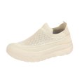 thumbnail image 3 of YOUYEDIAN Sneakers for Women Versatile Round Toe Soft Fashion Breathable Mesh Platform Sneakers Casual Slip On Comfy Sport Walking Shoes, 3 of 5