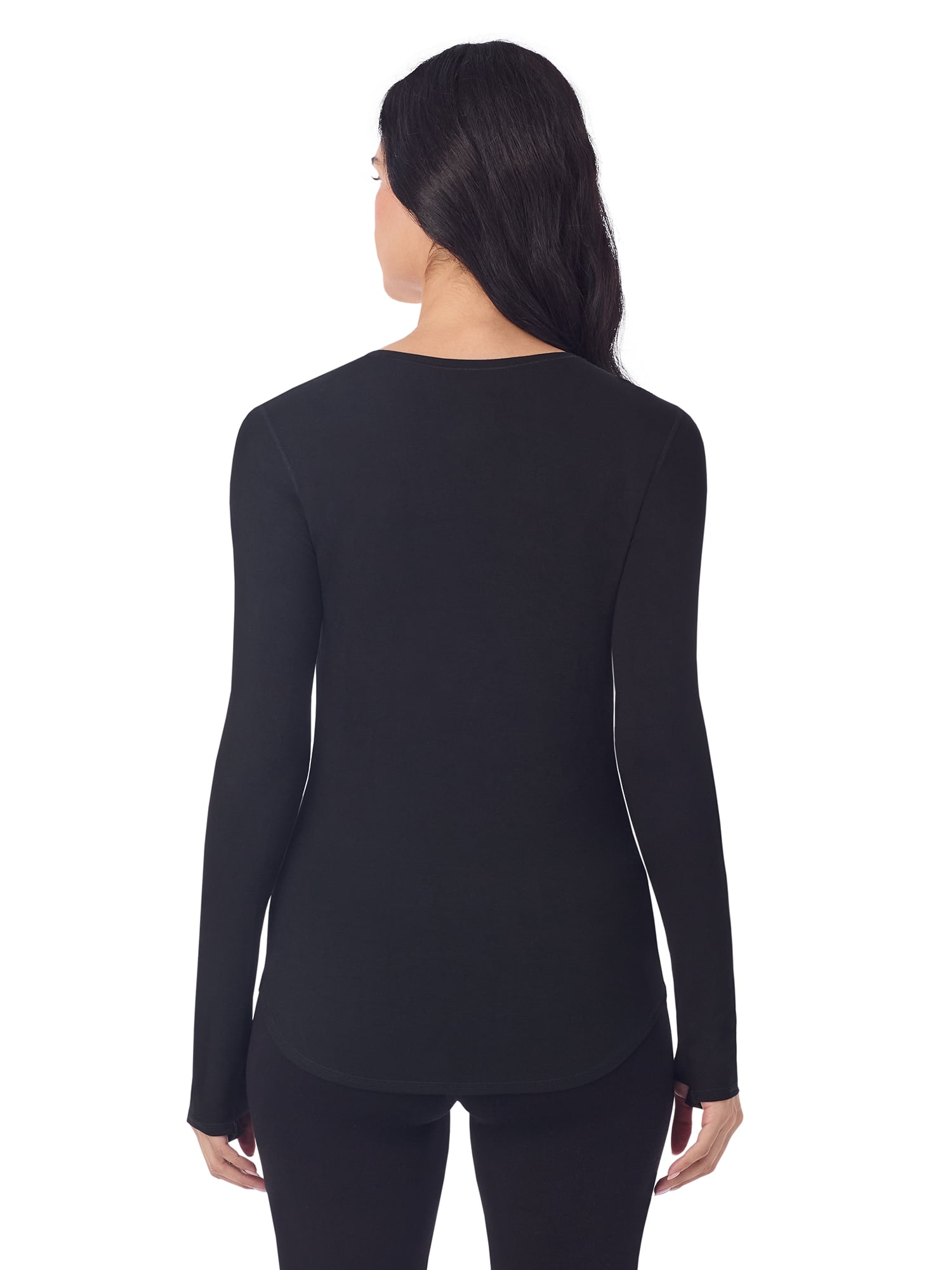 ClimateRight by Cuddl Duds Women’s Essential Base Layer Livaeco Jersey Long Sleeve Crewneck Top