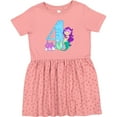 thumbnail image 3 of Inktastic Fourth Birthday Mermaid Girls Toddler Dress, 3 of 5