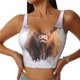 thumbnail image 1 of Fotbe Cow Sujetador Deportivo Largo sin Aros para Mujer con Almohadillas y Soporte Medio, Transpirable y Absorbente, Camiseta Tipo Chaleco o Tank Top-Small, 1 of 8