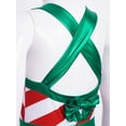 thumbnail image 6 of YiZYiF Girls Boys Christmas Santa Candy Costume Stripes Dance Leotard Biketard Gymnastics Bodysuit Red-A 12, 6 of 7
