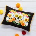 thumbnail image 6 of Dia de Los Muertos Embroidered Accent Pillows - Skulls, 6 of 6