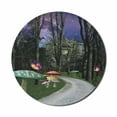 thumbnail image 1 of Fantasy Mouse Pad for Computers, Enchanted Forest and Castle with Mushrooms Starry Night and Full Moon Footpath, Round Non-Slip Thick Rubber Modern Gaming Mousepad, 8" Round, Multicolor, by Ambesonne, 1 of 2