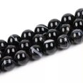 thumbnail image 5 of K-KED Natural Black Stripe Agate Onyx Gemstone Spacer Loose Round Beads Strand 15"-6 mm, 5 of 6