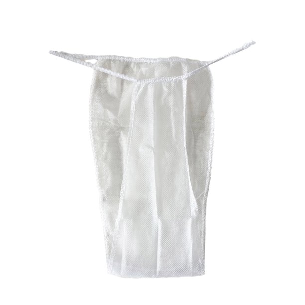 Guardurnaity 100 piezas de viaje desechables bragas t-back Spa transpirable Sexy no tejido elástico sin calzoncillos de masaje Ropa interior Blanco