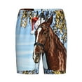 thumbnail image 4 of Easygdp Christmas Horse Men's Short Pajama Pants, Sleep Shorts, Household Pants, Casual Pants with Pockets - X-Large, 4 of 9