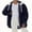 Navy, variant on Titcea Fleece Jacket Men Plus Size Long Sleeve Hooded Jacket with Pockets Warm Plush Outdoor Winter Coat for Men, S-3XL