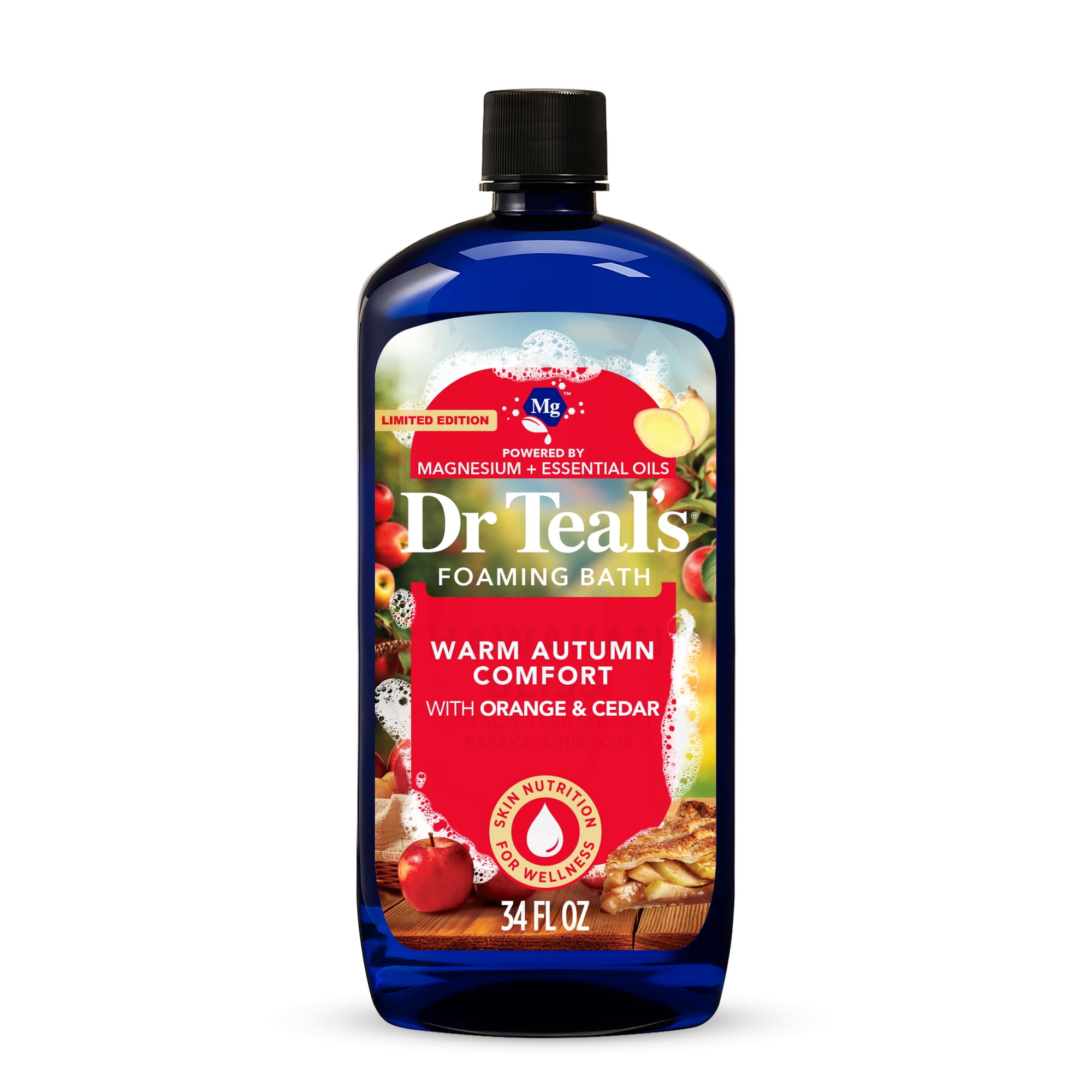 Dr Teal's Sweet Apple Delight Foaming Bubble Bath with Pure Epsom Salt, 34 fl oz