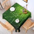 thumbnail image 2 of Math Equations Trigonometry Green Pattern Square Tablecloth,Waterproof Square Table Cover,Wipeable Spillproof Washable Table Cover for Home Kitchen Party Decor 60"x60"(152x152cm), 2 of 6