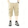 thumbnail image 5 of Men Multi Pocket Cargo Pants Stretch Straight Leg Zip Off Wear Resistant All Season Outdoor Trousers, 5 of 10