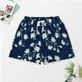 thumbnail image 3 of SKQIT Ensembles de Pyjama à Manches Courtes pour Femmes, 2 Pcs Imprimé Mignon Chemise Boutonnée en Satin Doux et Shorts, 3 of 7