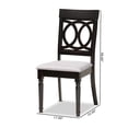 thumbnail image 5 of Baxton Studio Grey Upholstered and Brown Finished Wood 2-Piece Dining Chair Set, 5 of 7