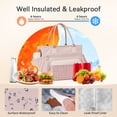 thumbnail image 6 of Holuxer Insulated Lunch Bag Women, Adult Lunchbox Womens, Large Leakproof Cooler Bag for Work Picnic Beach, Reusable Lunch Tote Bags with Adjustable Shoulder Strap Cup Holder (Pink), 6 of 8