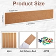 thumbnail image 2 of 5Pcs Cork Board Bar Strips Self-Adhesive Felt Bulletin Board Sticky Notes Rectangle with 40Pcs Iron Map Pins for DIY Memo Notepads Photos Notes Classroom Home Office Schedules Wall Decor, 2 of 6
