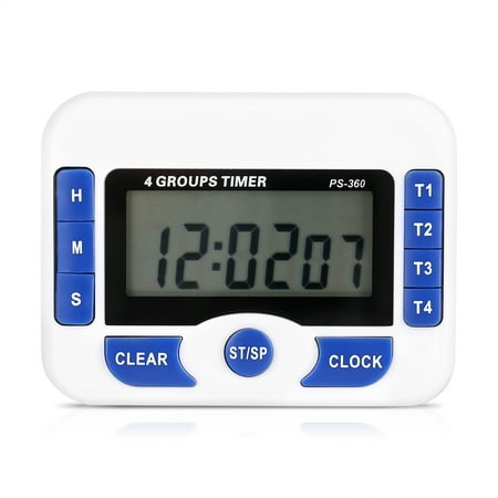 

Cooking Timer Easy To Set Up Easily Read Alarm 4-Channel Timer Classroom Teachers For Cooking Kids