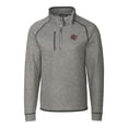 thumbnail image 2 of Men's Cutter & Buck Heather Gray Sacramento River Cats Mainsail Sweater-Knit Half-Zip Pullover Jacket, 2 of 3