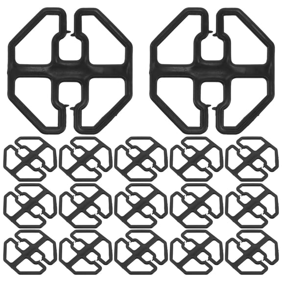 DEEPCRAFF 100Pcs Black Plastic Octagonal Seat Cushion Fixing Buckles for Home Sofa Recliner Covers